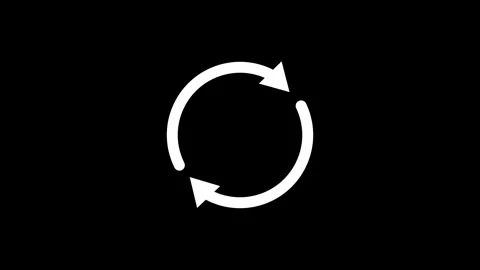 Circle of arrows. Recycle, repeat, refresh icon, A set of black round arrow.. Stock Footage 310417126