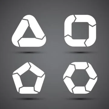 Circle arrows set Stock Illustration