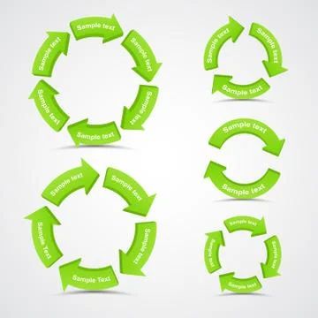 Circle arrows set Stock Illustration