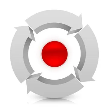 Circle arrows vector illustration isolated on white background Stock Illustration