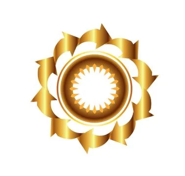 Circle arrows golden vector Stock Illustration