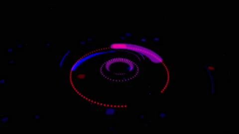 Circle audio equalizer background. Animation. Abstract circular spinning music Stock Footage 130248823