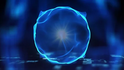Circle background animation blue color. Video stock 88480411