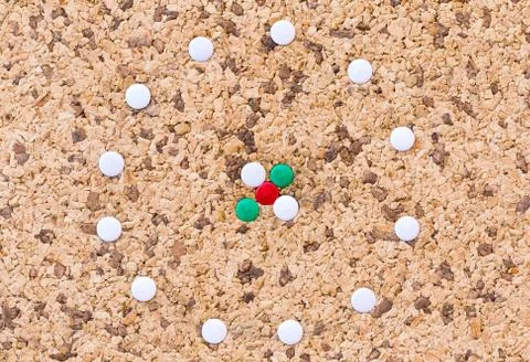 Circle in the background of cork Stock Photos