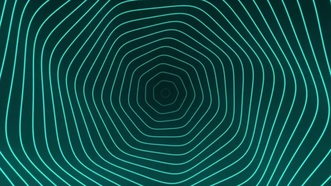 Circle background neon geometric line abstract turquoise green design, 4K Stock Footage 297870252