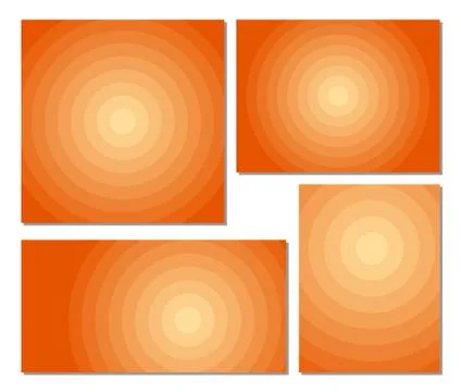 Circle backgrounds template set with different aspect ratio. Sunburst backgro Stock Illustration