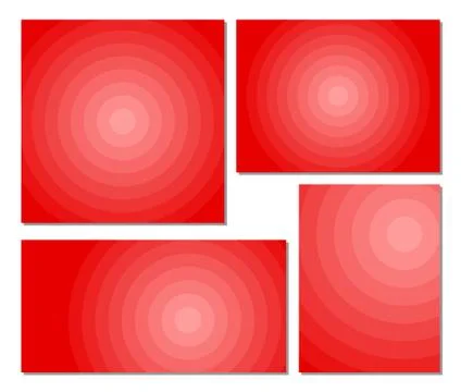 Circle backgrounds template set with different aspect ratio. Sunburst backgro Stock Illustration