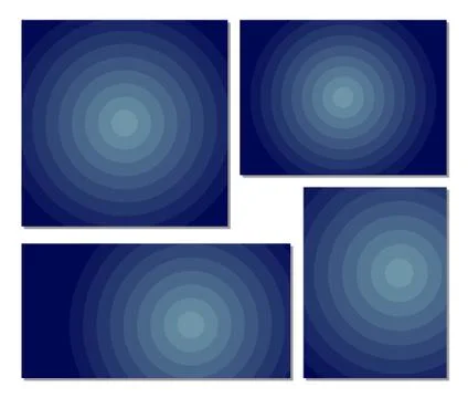 Circle backgrounds template set with different aspect ratio. Sunburst backgro Stock Illustration