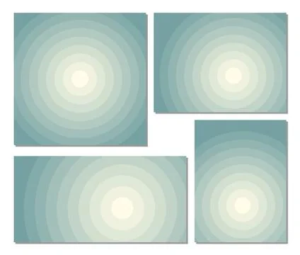 Circle backgrounds template set with different aspect ratio. Sunburst backgro Stock Illustration