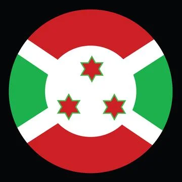 Circle badge Burundi flag button vector illustration isolated イラスト素材
