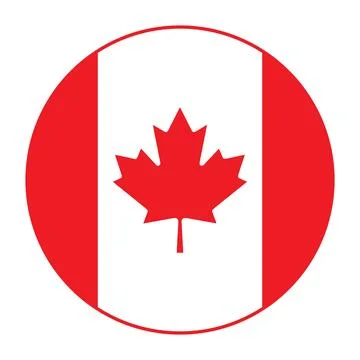Circle badge Canada flag button vector illustration Stock Illustration
