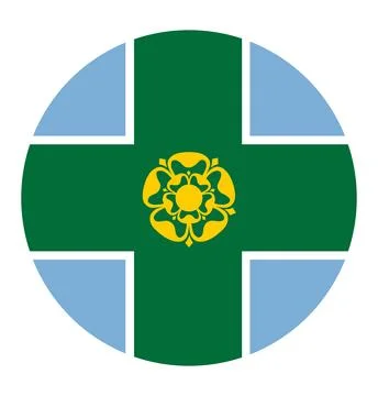 Circle badge County Derbyshire flag button vector Stock Illustration