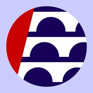 Circle badge Des Moines flag vector illustration isolated Stock Illustration