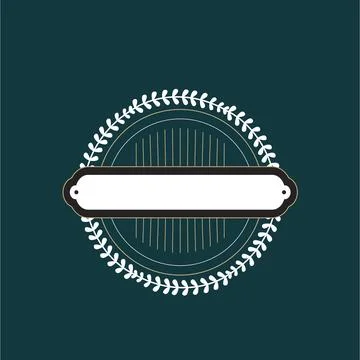 Circle Badge Element text logo design pro vector Stock Illustration