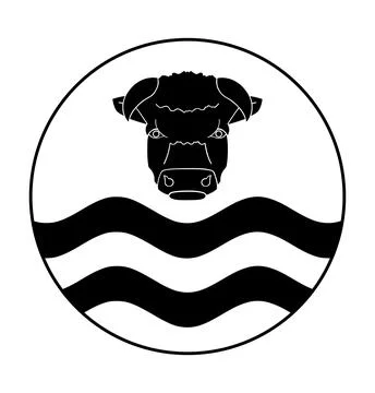 Circle badge Herefordshire flag button vector Stock Illustration