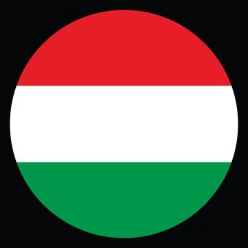 Circle badge Hungary flag button vector illustration isolated. イラスト素材