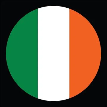 Circle badge Ireland flag button vector illustration isolated Stockillustratie