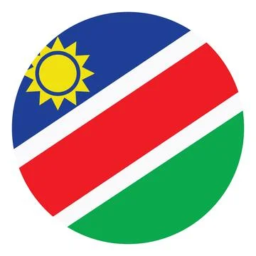 Circle badge Namibia flag button vector illustration isolated 库存插图