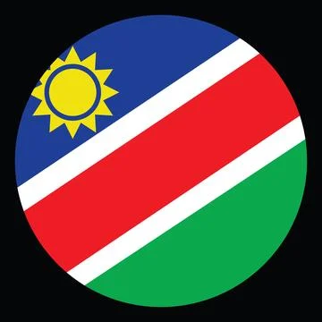Circle badge Namibia flag button vector illustration isolated Stockillustratie