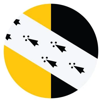 Circle badge Norfolk flag button vector illustration isolated Stockillustratie