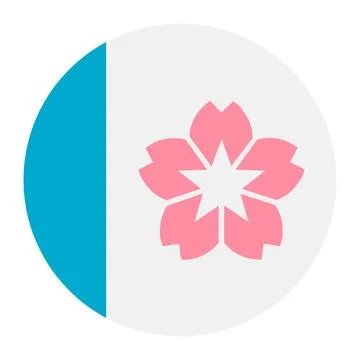 Circle badge Salem flag vector illustration isolated イラスト素材