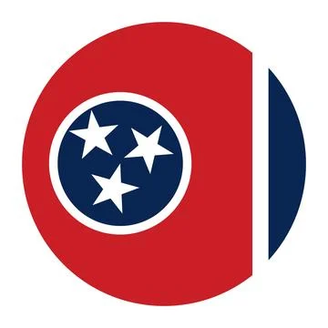 Circle badge Tennessee flag vector illustration isolated イラスト素材