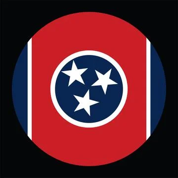 Circle badge Tennessee flag vector illustration isolated イラスト素材