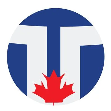 Circle badge Toronto flag button vector illustration isolated Stock Illustration