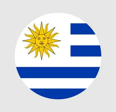 Circle badge Uruguay flag button vector illustration Stock-Illustration