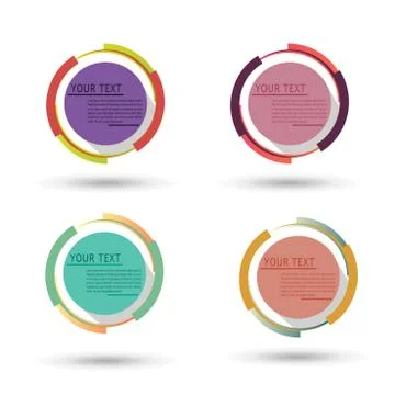 Circle badge vector label design logo vintage round stamp icon set sign symbo Stock Illustration