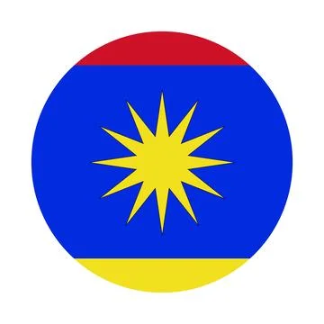 Circle badge Vlachs flag vector illustration isolated. 스톡 일러스트