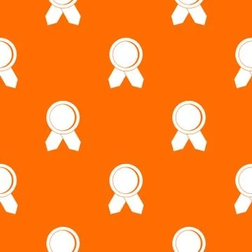 Circle badge wih ribbons pattern seamless イラスト素材