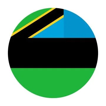Circle badge Zanzibar flag vector illustration isolated on background Illustrazione stock