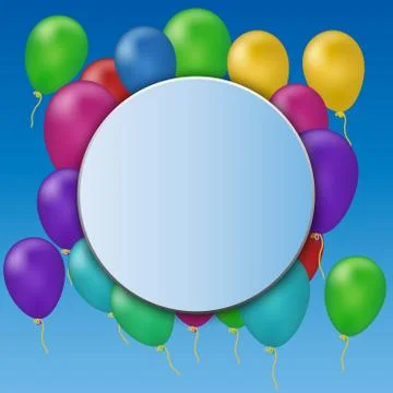 Circle banner on party background Stock Illustration