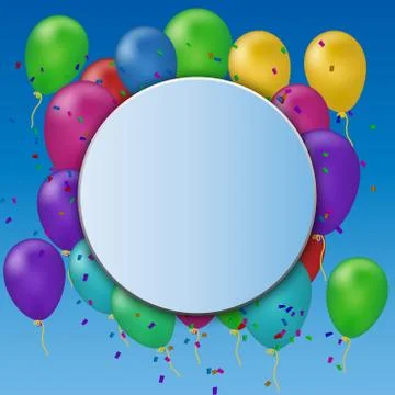 Circle banner on party background Stock Illustration