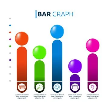 Circle Bar Graphic Chart Statistic Data Infographic Stock Illustration