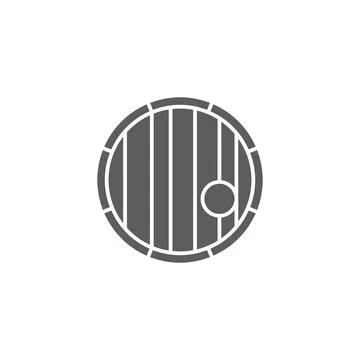 Circle barrel beverage logo design vector illustration. Stock Illustration