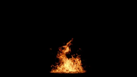 Circle Barrel Fire Side View Seamless Loop Видео 259211646