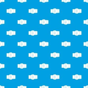 Circle belt buckle pattern seamless blue Ilustração Stock