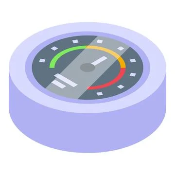 Circle bike computer icon isometric vector. Digital energy Illustrazione stock