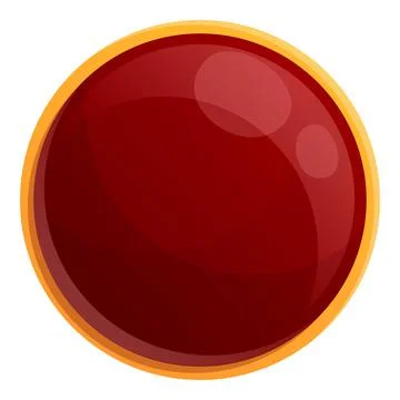 Circle biscuit icon, cartoon style Stock Illustration
