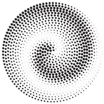 Circle from black dots. Abstract vector background 库存插图