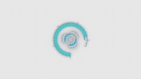 Circle Blue HUD Meter with Animated Energy Trim Stock Footage 305551264
