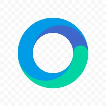 Circle blue round vector icon Stock Illustration