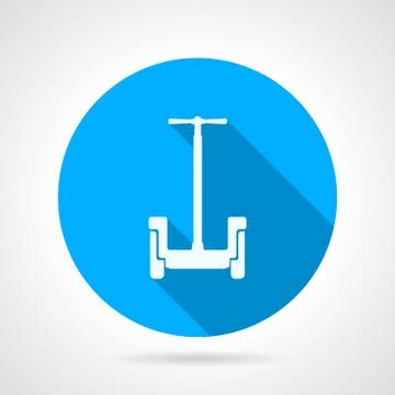 Circle blue vector icon for alternative transport for park. Ilustración de archivo