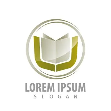 Circle book logo concept design. Symbol graphic template element vector Stock Illustration