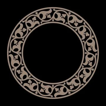Circle, border, Ancient Greece, Eastern Roman Empire frame. Decoration Stock Illustration