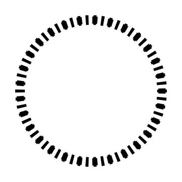 Circle border frame rounded design vector illustration in minimal modern si.. Illustrazione stock