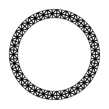 Circle border frame rounded design vector illustration in minimal modern si.. Stock Illustration