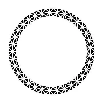Circle border frame rounded design vector illustration in minimal modern si.. Stock Illustration